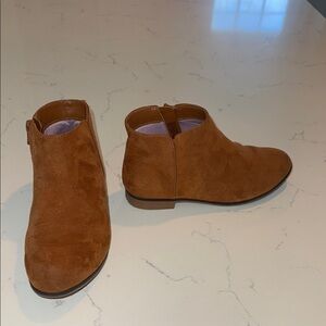 Cat and Jack Brown/ Camel Ankle Boots with Low Heel Size 3
